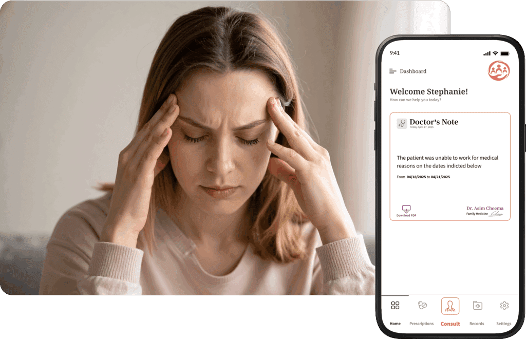 Real doctors note for work with signature issued by our licensed doctors